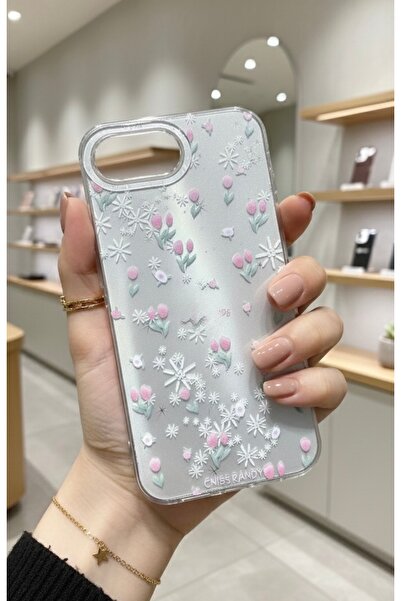 OVADA iPhone 16E Uyumlu Kamera Koruma Çıkıntılı Işıltılı Baskılı Premum Silik...