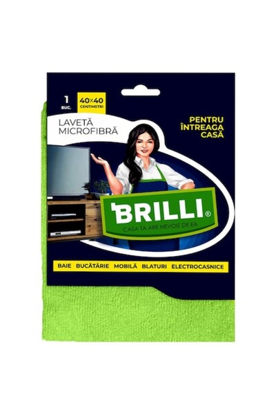 Brilli Lavetă microfibră universală, 40 x 40 cm, 1 bucată/set
