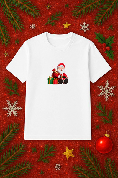 SVART WEAR Tricou tematic de Anul Nou supradimensionat tricou Crăciun Crăciun