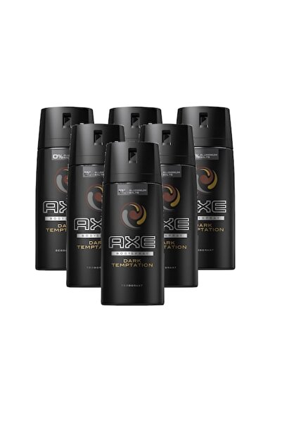 Axe Set 6 x Deodorant spray Dark Temptation pentru bărbați, protecție 48h, 0% aluminiu, 150 ml