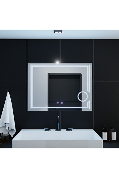 Alista Home Oglindă dreptunghiulară LED, 80 x 60 cm, CANTO Touch, sistem de d...