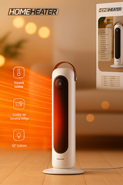 TECHNOMEN Elektrikli Hava Üflemeli Isıtıcı Dijital Göstergeli Isıtıcı