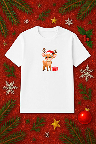 SVART WEAR Μπλουζάκι με θέμα την Πρωτοχρονιά oversized Χριστουγεννιάτικο μπλο...