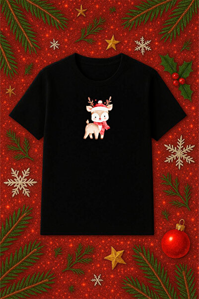 SVART WEAR Μπλουζάκι με θέμα την Πρωτοχρονιά oversized Χριστουγεννιάτικο μπλο...