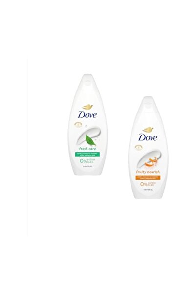 Dove Set Gel de Duș Essential Care 2 x 720 ml (Prospețime + Hrănire Fructată)