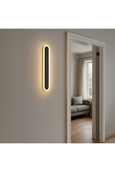 Alista Home Aplica LED de Exterior SUHA, Lungime 70 cm, 10 W, IP65, Metal, Liniar, Negru