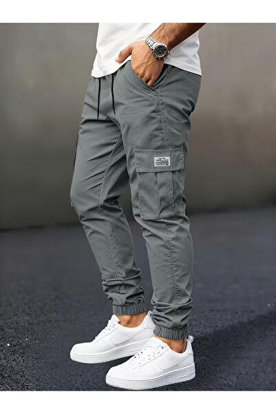 VIKUNYA Men's Cotton Cargo Pants with Side Pockets