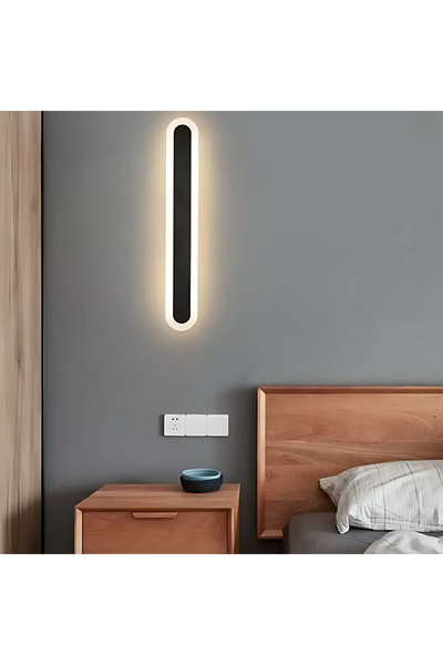 Alista Home Aplica LED de exterior SUHA, 30 cm, 4 W, IP65, Metal, Liniară, Neagră