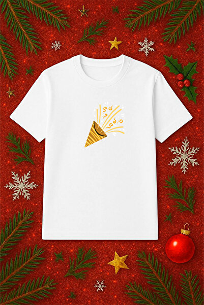 SVART WEAR Μπλουζάκι με θέμα την Πρωτοχρονιά oversized Χριστουγεννιάτικο μπλο...