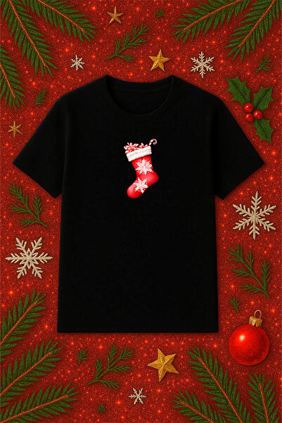 SVART WEAR Μπλουζάκι με θέμα την Πρωτοχρονιά oversized Χριστουγεννιάτικο μπλο...