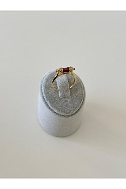 Charmist 14K Çelik Üzeri Altın Kaplama Mineli Yüzük