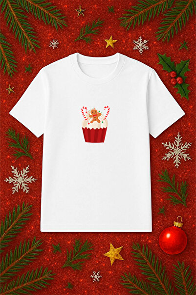 SVART WEAR Μπλουζάκι με θέμα την Πρωτοχρονιά oversized Χριστουγεννιάτικο μπλο...