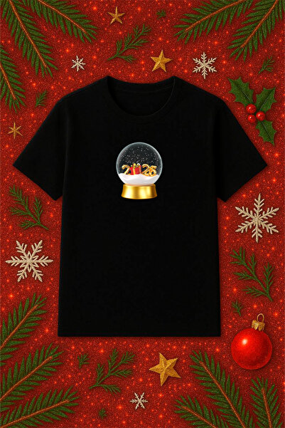 SVART WEAR Μπλουζάκι με θέμα την Πρωτοχρονιά oversized Χριστουγεννιάτικο μπλο...