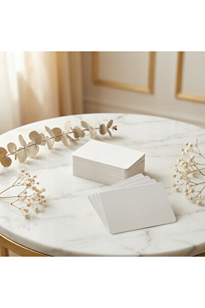 SaraTremo Set of 50 plain white cards - 9 x 5 cm - for personalization