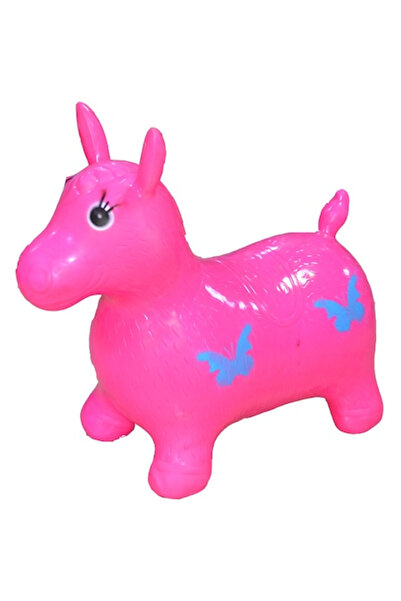 Royal Inflatable Jumping Hop Hop Horse with Music and Lights for Indoor or Outdoor Max 50 Kg - Pink