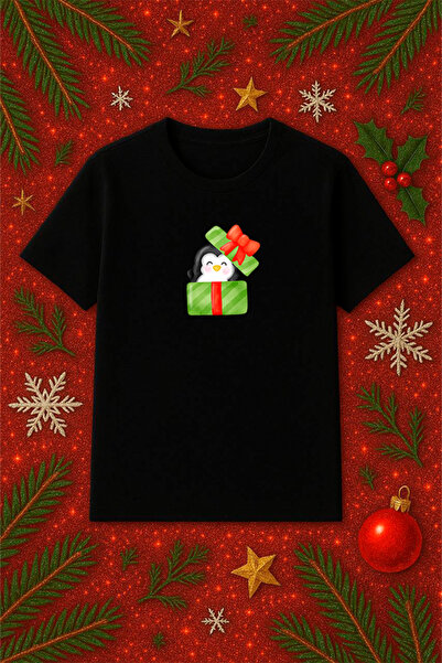 SVART WEAR Μπλουζάκι με θέμα την Πρωτοχρονιά oversized Χριστουγεννιάτικο μπλο...