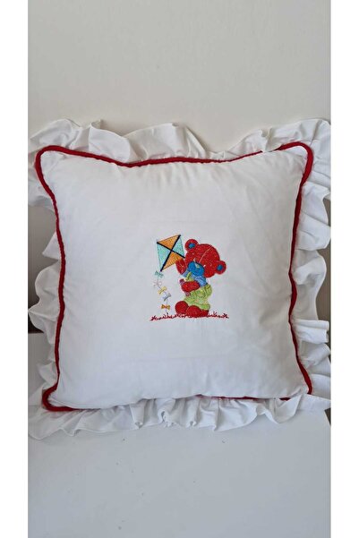 MeteShop غطاء وسادة زخرفي مع دمية دب قطعة واحدة