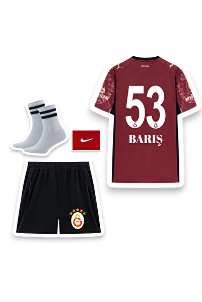 Quaxram BARIŞ 53. .gâlâtâsârây. 25/26 SEZON ÇOÇUK FUTBOL FORMASI MOR 4LÜ SET
