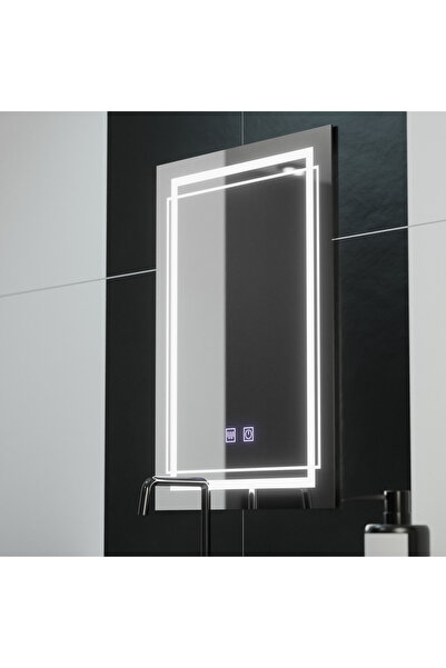 Alista Home Oglindă dreptunghiulară LED, 60 x 80 cm, KOVEN Touch, sistem de d...