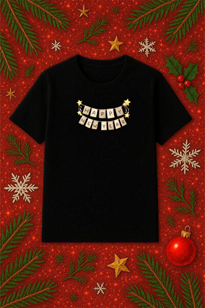 SVART WEAR Μπλουζάκι με θέμα την Πρωτοχρονιά oversized Χριστουγεννιάτικο μπλο...