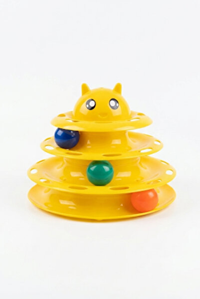 Petolojim 3 Katlı Toplu Kedi Oyun Kulesi -Turntable Cat Toy