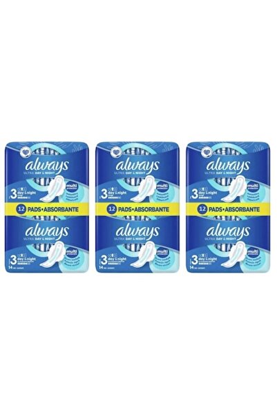 Always Set absorbante igienice Ultra Night 3 x 12 buc.