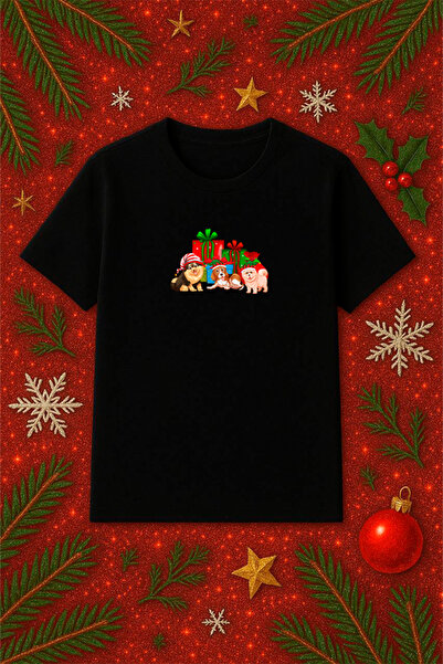 SVART WEAR Tricou tematic de Anul Nou supradimensionat tricou Crăciun Crăciun