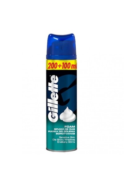 Gillette Spumă de ras pentru piele sensibilă, 300 ml