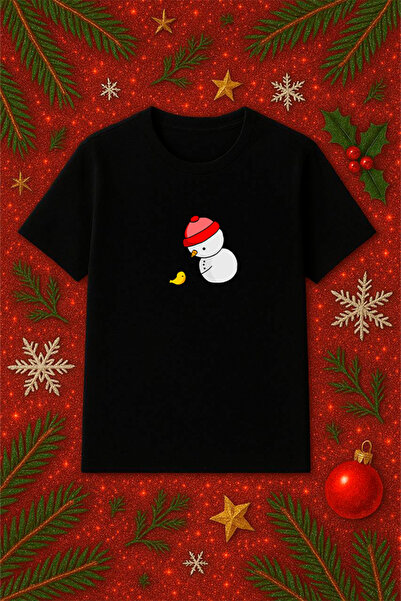 SVART WEAR Μπλουζάκι με θέμα την Πρωτοχρονιά oversized Χριστουγεννιάτικο μπλο...