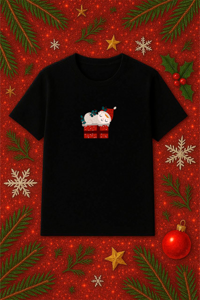 SVART WEAR Tricou tematic de Anul Nou supradimensionat tricou Crăciun Crăciun