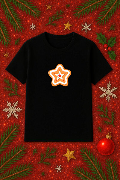 SVART WEAR Μπλουζάκι με θέμα την Πρωτοχρονιά oversized Χριστουγεννιάτικο μπλο...