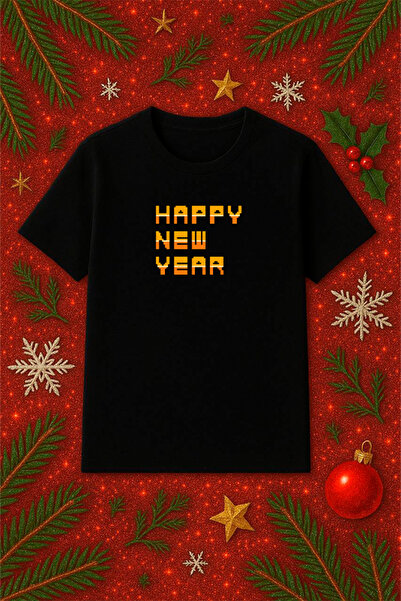 SVART WEAR Μπλουζάκι με θέμα την Πρωτοχρονιά oversized Χριστουγεννιάτικο μπλο...