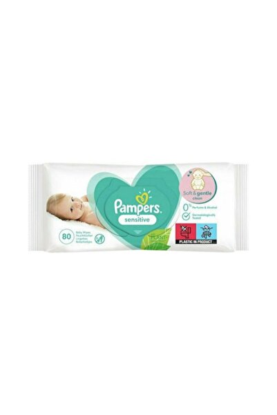 Pampers Șervețele umede Sensitive, 80 bucăți, fără parfum și alcool, pentru p...