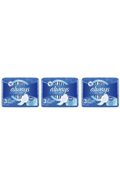 Always Set 3x Ultra Night pads 7 pcs - efficient absorption, comfort, long protection