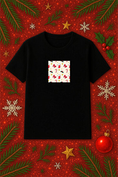 SVART WEAR Tricou tematic de Anul Nou supradimensionat tricou Crăciun Crăciun