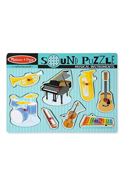 Melissa & Doug Musical Instrument Sound Puzzle, 8 Pieces, Model 732 (22.2x29.8x1.9 cm)