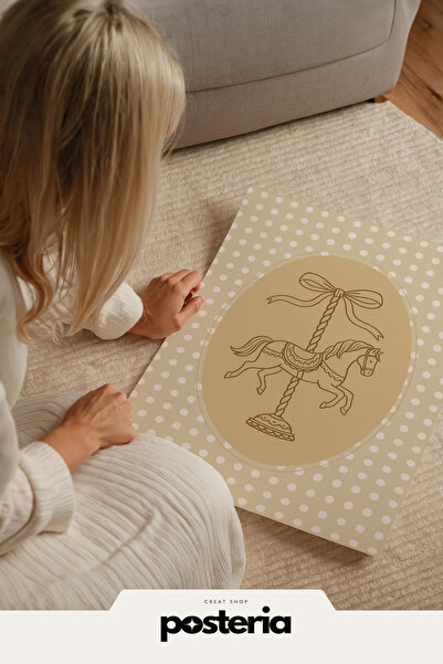 Posteria Vintage Çocuk Odası Dekoru, Bohem İskandinav Çocuk Odası Posteri, Ço...