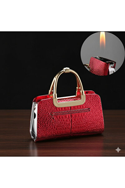 KdrElektronik Mini Çanta Görünümlü Şık Çakmak Lüks Görünümlü Anahtarlık Boyut...