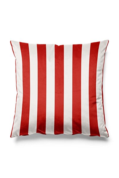 Pilloveland Striped Throw Pillow Cover Upholstery Suede Fabric 43*43 cm