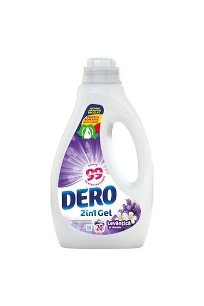 Dero 2-in-1 Laundry Gel Detergent Set with Lavender and Jasmine, 2 x 1 L