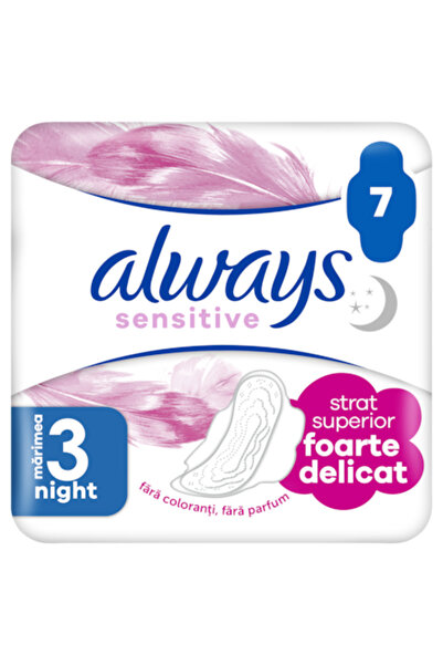Always Absorbante igienice Sensitive Night, 7 bucăți