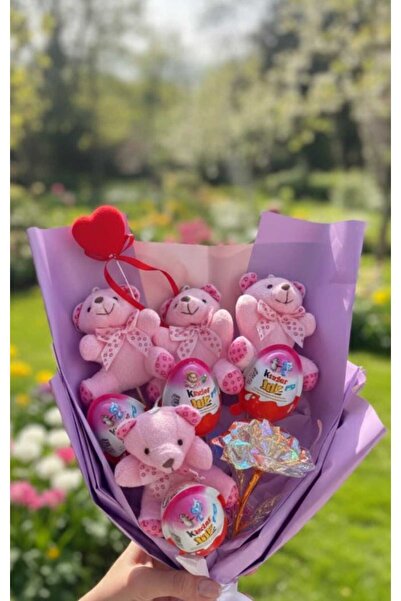 KAYZEN süpriz yumurtalı ayıcık buketi