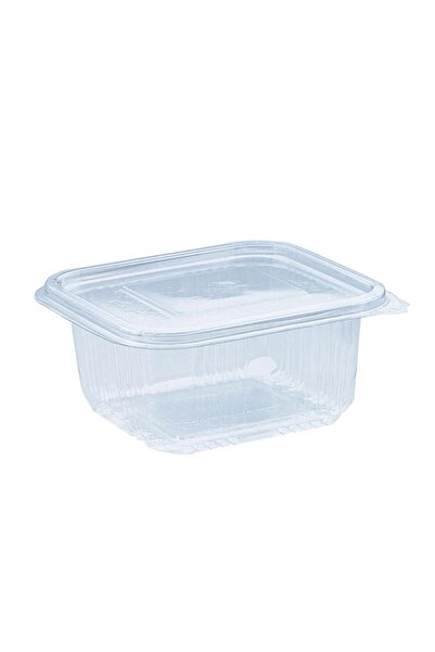 LYNICOS Set de 100 recipiente PET transparente cu capac atașat, 500 ml