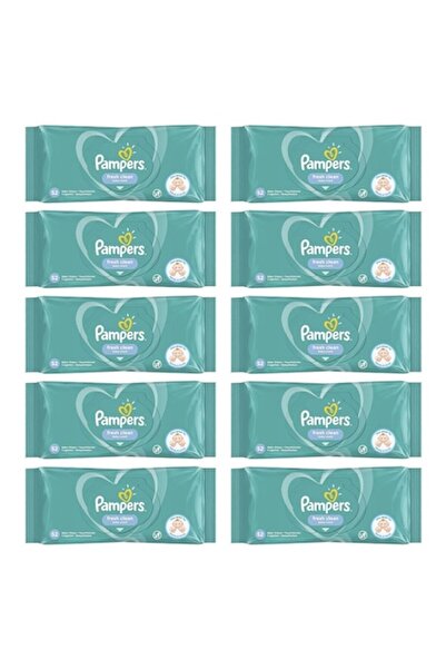 Pampers Pachet 10 x Șervețele umede Fresh Clean, 52 bucăți