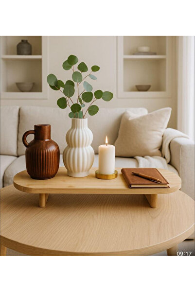 Pembelia Life Bambu Oval Sunum Standı Makyaj,Parfüm,Yağdanlık,Kavanoz Standı ...