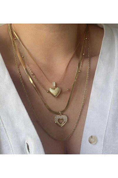 Venus Design Çelik Çoklu Kolye Seti