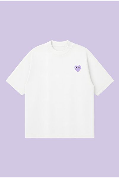 PURE POWER Tricou Comme Des Garçons Lila Boxy Fit supradimensionat unisex tri...