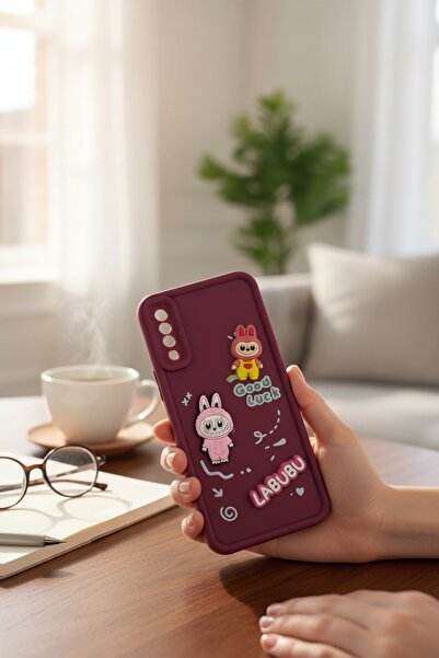 batuteknoloji Samsung Galaxy A70 Labubu Kabartma Yüzeyli Çikolata BTU Silikon...