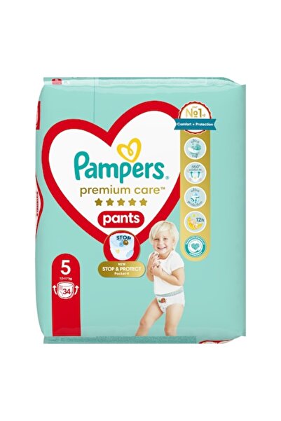 Pampers Scutece Premium Care Pants, Junior 5, 12-17 kg, pachet economic, 34 buc.