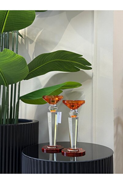 HERA DEKOR İTHAL 2Lİ KRİSTAL ŞAMDAN